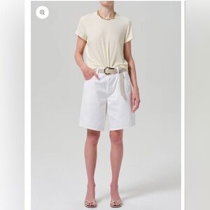 Citizens Of Humanity Ayla Short White Bermuda Jean Shorts Size 28
